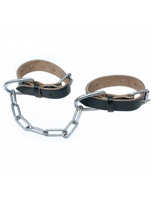 Hobble Black Leather with Heavy Chain